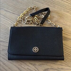 Tory Burch Black Leather Crossbody Bag